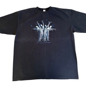 Vintage Cirque du Soleil Keith Haring Vegas Graphic T-Shirt XL Black USA Made